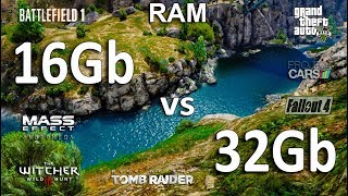 16Gb vs 32Gb RAM Test in 7 Games [upl. by Annoyi]