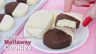 3INGREDIENT CONDENSED MILK MELTAWAY COOKIES EggFree GlutenFree  Easy Recipe  Baking Cherry [upl. by Lyckman775]