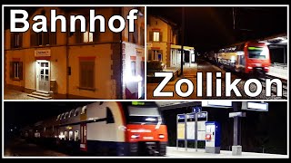 Nachts am Bahnhof Zollikon Kanton Zürich Schweiz 2020 [upl. by Ahsian]