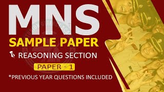 MNS Sample Paper Reasoning PartIV  Sample Questions For MNS Reasoning 2021  MNS 2021 Exam [upl. by Anima]