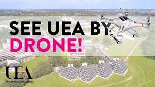 Aerial Drone Campus Tour  UEA from the Sky Tours [upl. by Anawd902]