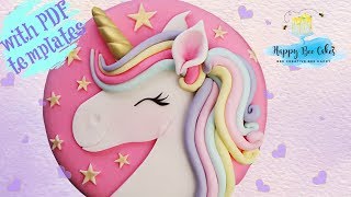 Easy UNICORN cake tutorial  UNICORN cakes 🦄 [upl. by Wrench]