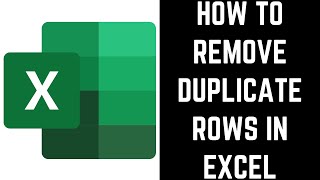 How to Remove Duplicate Rows in Excel [upl. by Ahsienak]