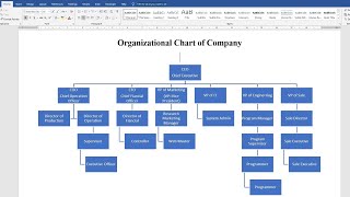 How to make organizational chart in Microsoft Word [upl. by Acila]