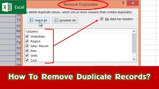 How To Find and Remove Duplicates Records in Microsoft Excel Tutorial [upl. by Llednek819]