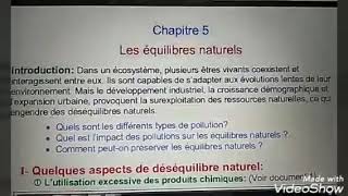 Les équilibre naturels première partie [upl. by Farant]