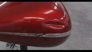 Sharp Deep Crease Motorcycle Gas Tank Dent Repair PDR [upl. by Fatma]