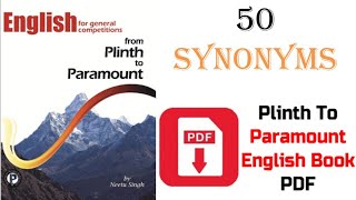 50 Synonyms MCQs  Plinth to Paramount  by MNS Prep [upl. by Farris]