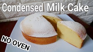 Condensed Milk Cake Recipe Without Oven  How to Make Condensed Milk Cake [upl. by Enibas]