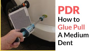 How To Glue Pull Medium Dent Damage  Paintless Dent Removal Tutorial [upl. by Gnoz]