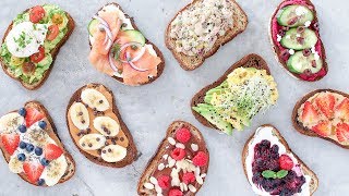 10 Easy and Healthy Breakfast Recipes Toast 10 Ways [upl. by Jania420]