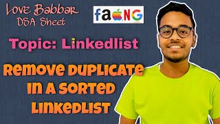 Remove Duplicates in a Sorted Linked List  LinkedList  DSA Sheet Explaination  CODE🔥 [upl. by Sabsay844]