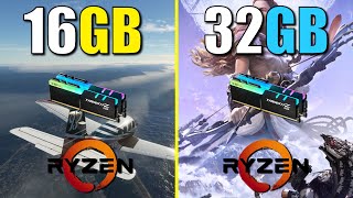 16GB vs 32GB RAM  Test on AMD Ryzen [upl. by Uamak]