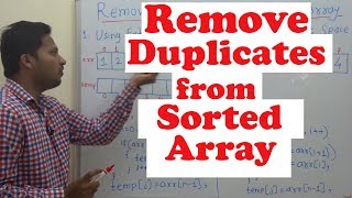 Remove Duplicates from sorted Array [upl. by Gloria]