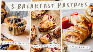 3 Sweet BREAKFAST Recipes  Easy Breakfast Pastries Ideas [upl. by Cecilia447]