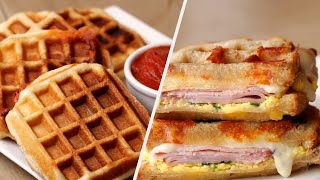 How To Make Savory Waffles 5 Ways • Tasty Recipes [upl. by Dallas]