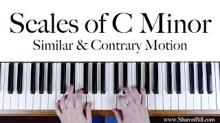 C Minor Scales similar and contrary motion [upl. by Ulphi533]