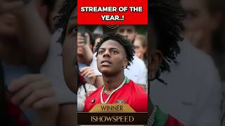 IShowSpeed won STREAMER of The YEAR Award shorts ishowspeed [upl. by Elfreda]