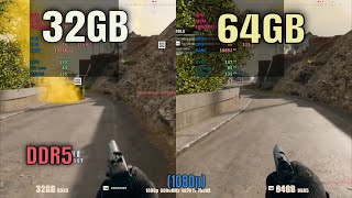 64gb vs 32gb RAM Gaming DDR5 [upl. by Beeck347]