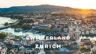 Zurich Switzerland in 4k cinematic  Beautiful Zurich City by drone – Switzerland tourism video [upl. by Sidras]