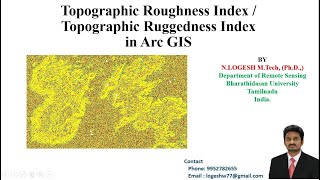 Topographic Roughness Index  Topographic Ruggedness Index  Arc GIS [upl. by Hussein]