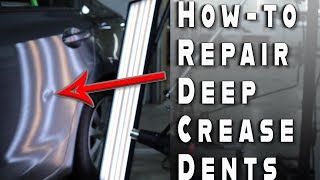 Crazy DEEP Door DentCrease  How to Repair  Step by Step [upl. by Ellehcor]