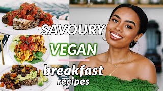 DELICIOUS Savoury Vegan Breakfast Recipes  no tofu  soy free [upl. by Seen]